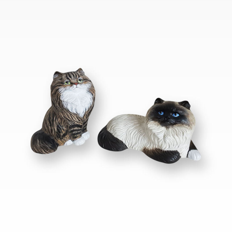 Katzenurne bemalt nach Fotovorlage Langhaar Katze