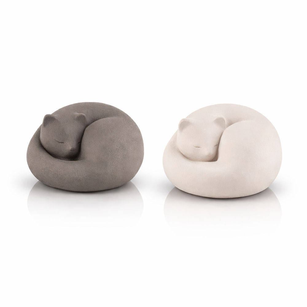 Tierurne „Schlafende Katze“ – Sanfter Form aus Porzellan