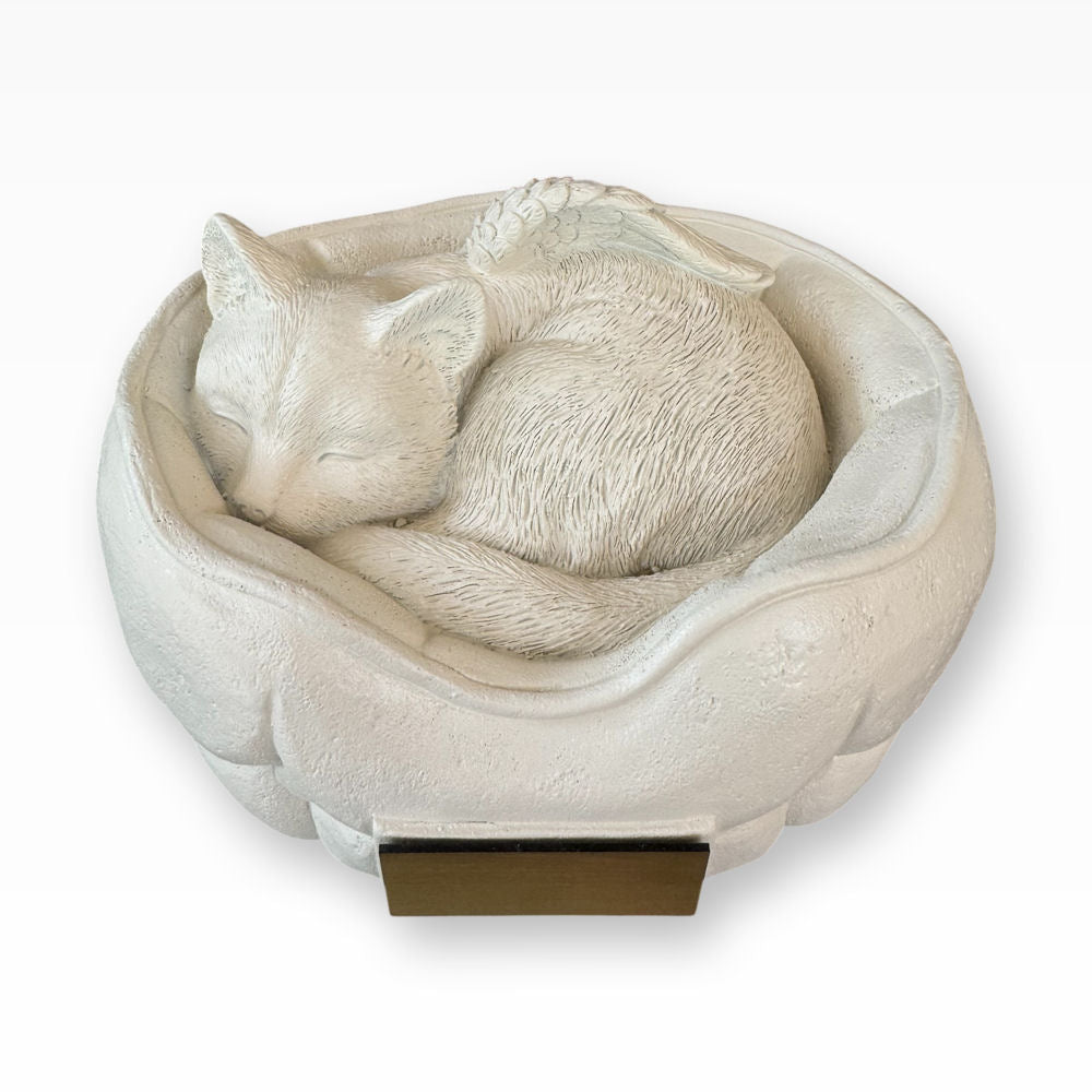 Monello® Katzenurne Schlafende Katze mit Gravur
