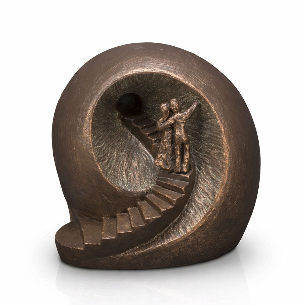 Keramik-Doppelurne mit Treppenmotiv – Gemeinsam auf dem Weg