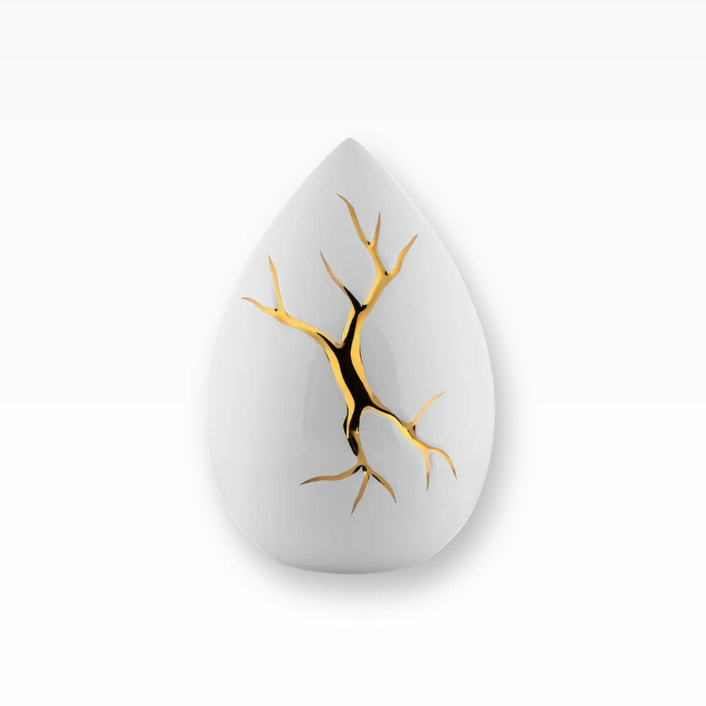 Tierurne Kintsugi Eiform Symbol der Auferstehung