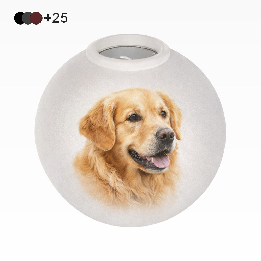 Tierurne Kugelurne mit Teelicht bemalt nach deinem Foto