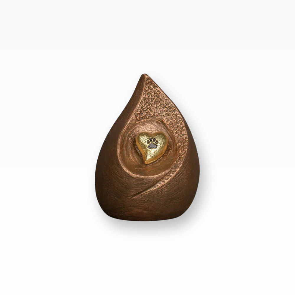 Tierurne Keramikurne Träne mit Herz Designurne