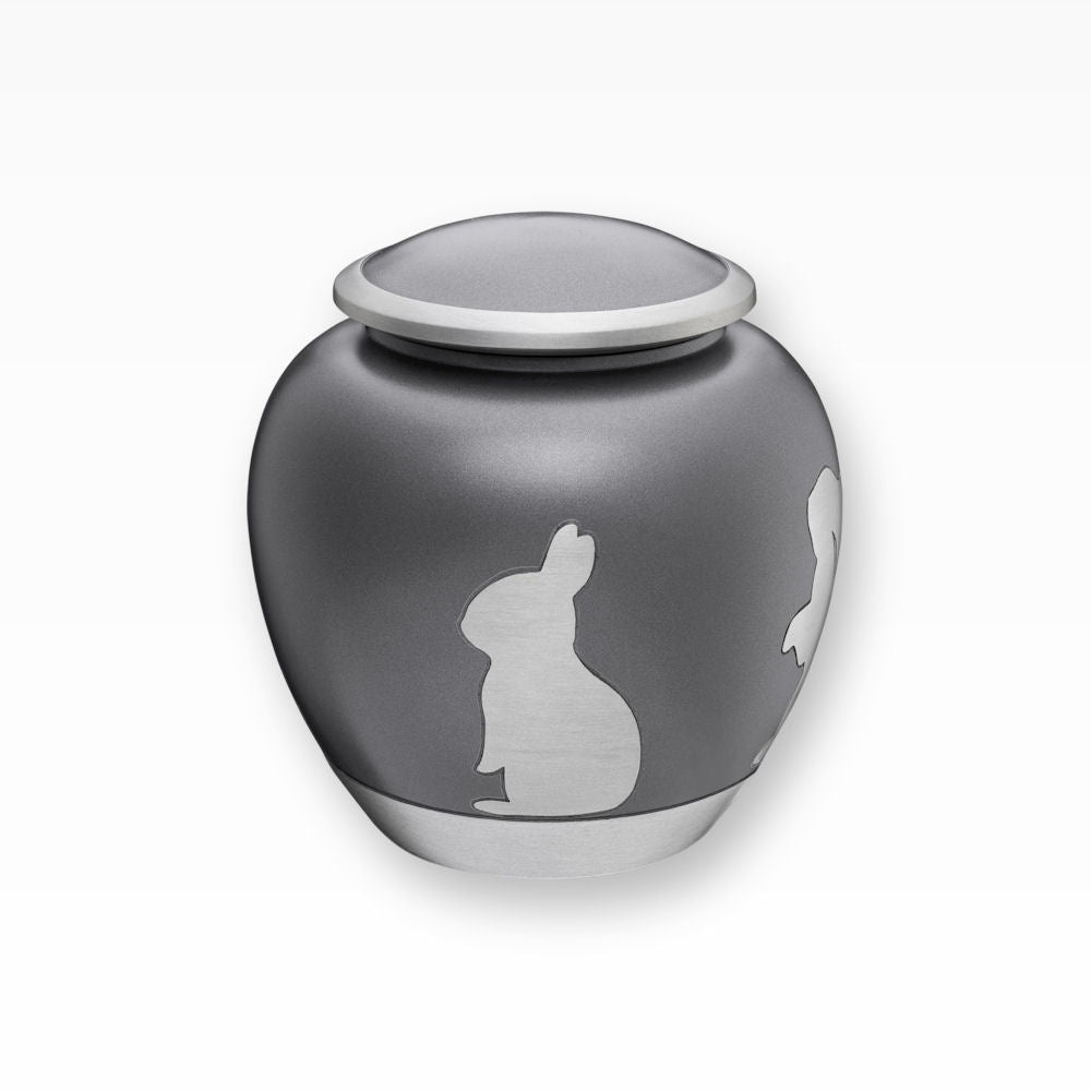 Kleintierurne für Kaninchen und Hasen Anthrazit Silber