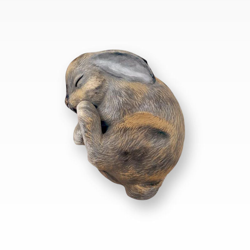 Urne für Hasen und Kaninchen Schlafend bemalt nach Fotovorlage