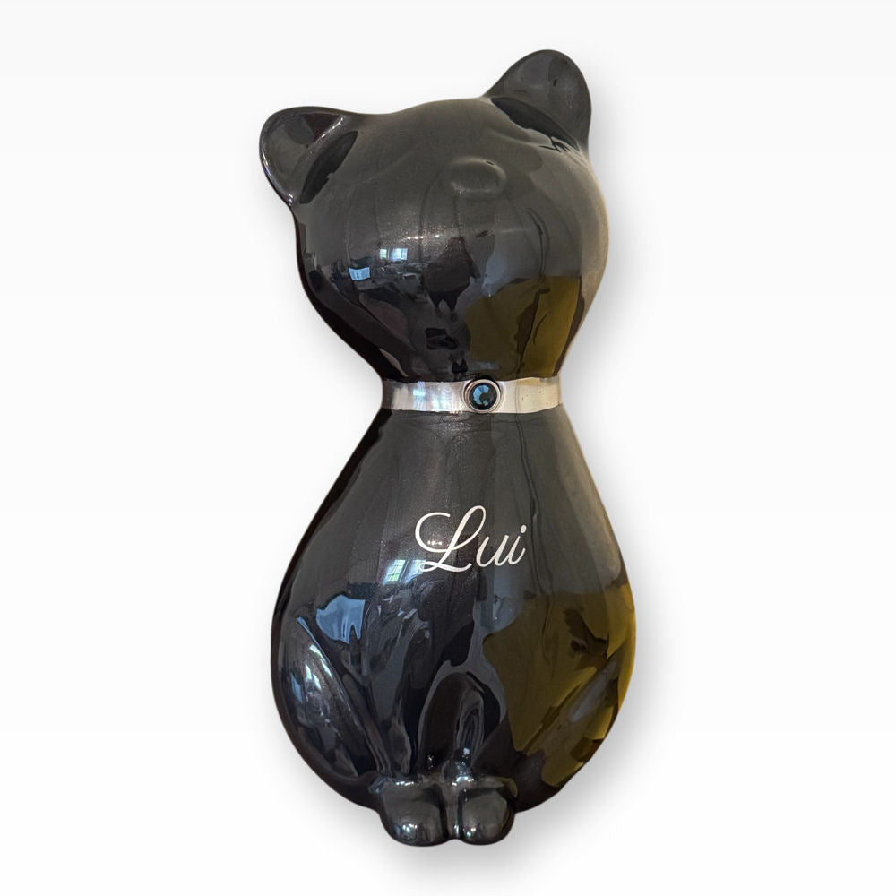 Loveurns Katzenurne Katzenfigur mit Kristall
