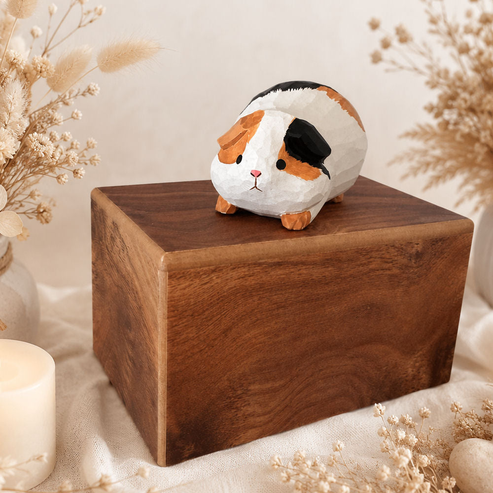 Monello Meerschweinchen-Urne aus Holz – Erinnerungsbox