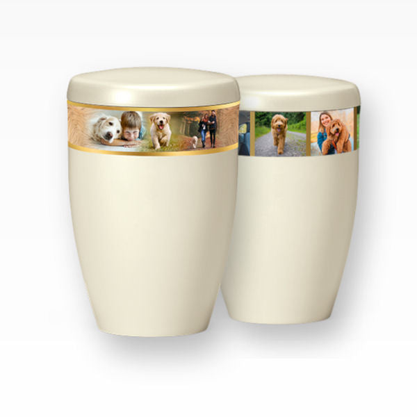 Tierurne mit persönlichem Fotoband
