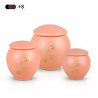 Tierurne mit Pfotenmotiv – Würdevolle Erinnerung für treue Begleiter