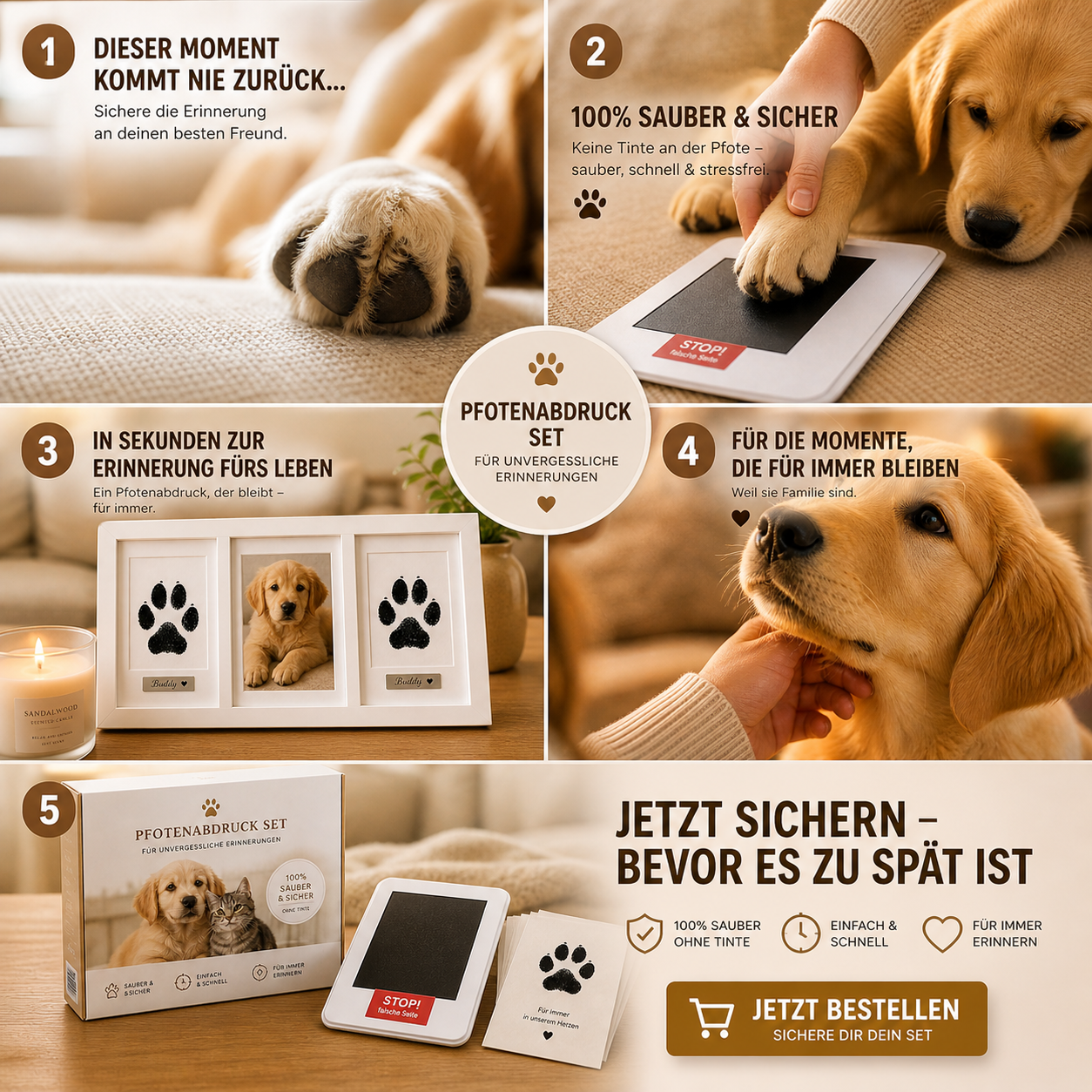 Pfotenabdruck Set
