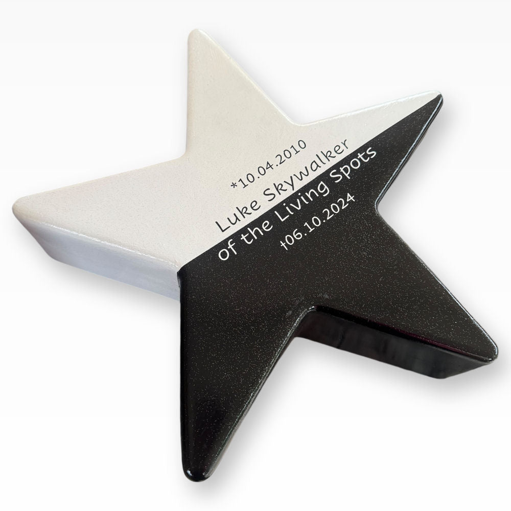 Urne für Zuhause Stern Ying Yang Tierurnen