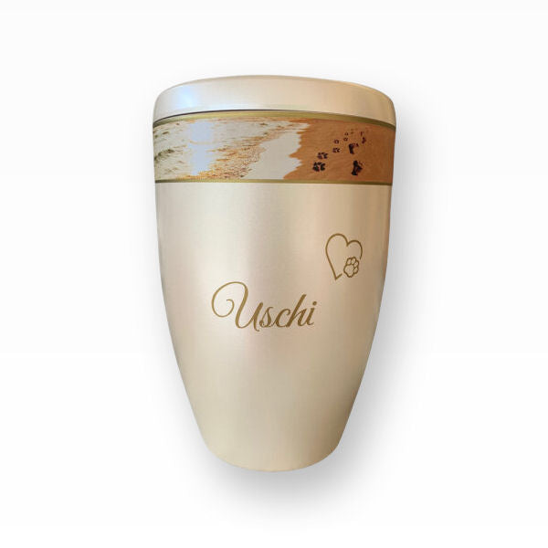 Heiso Tierurne Pfoten im Sand