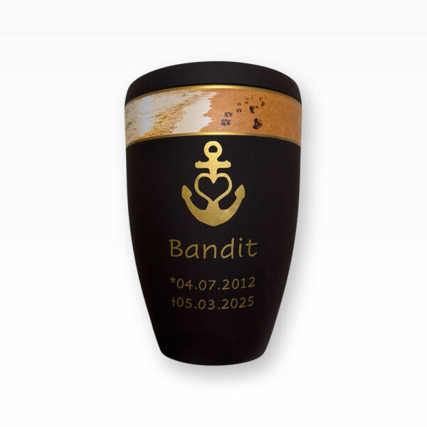 Heiso Tierurne Pfoten im Sand