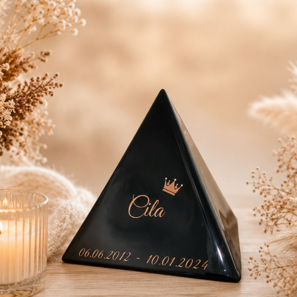 Heiso Tierurne Keramikurne Pyramide Elegance