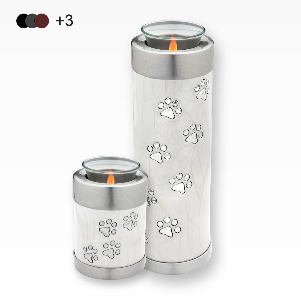 Loveurns Teelicht Tierurne mit Pfötchenspur