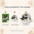 Monello® Tierurne nach Foto – individuelle Tierfigur in Engelsflügeln