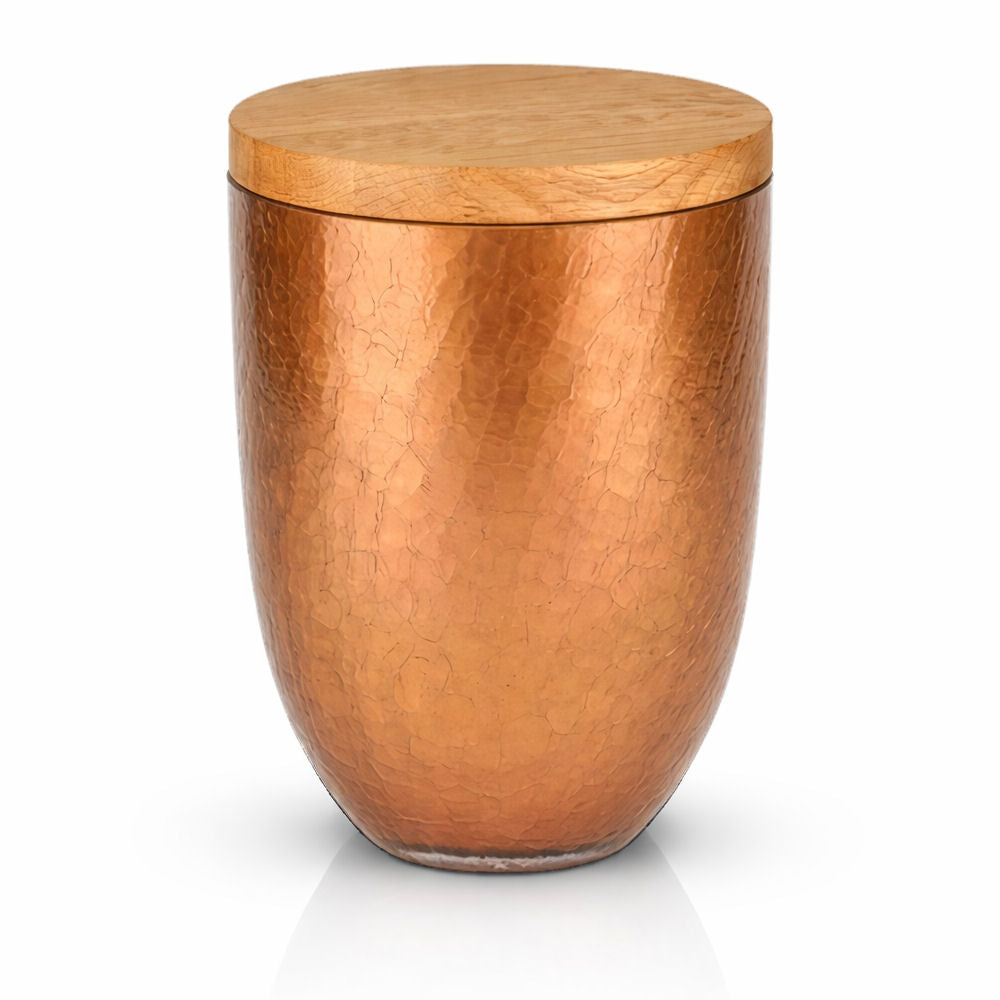Glasurne mit Holzdeckel