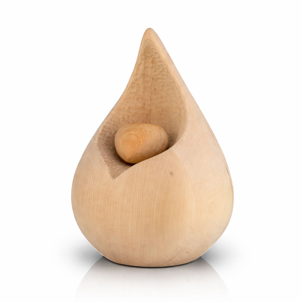 Tierurne Celest aus Lindenholz – Naturbelassenes in Tropfenform