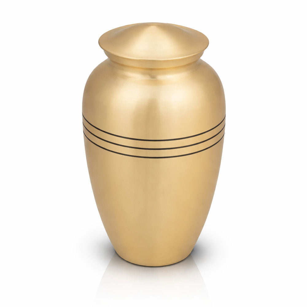 Goldene Urne aus Metall