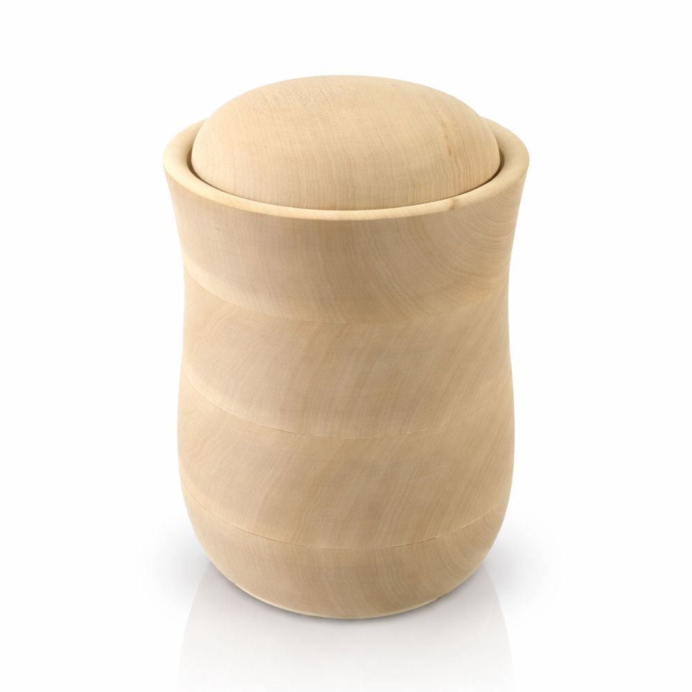 Holzurne für die Beisetzung Handgefertigt aus Lindenholz