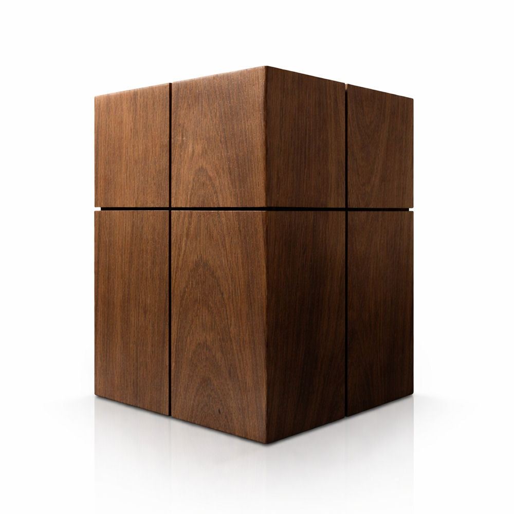 Humanurne aus Massivholz mit Kreuznut Frauchen & Herrchen