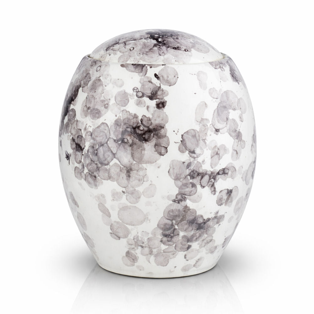 Keramikurne Farbenspiel Schwarz-Weiss