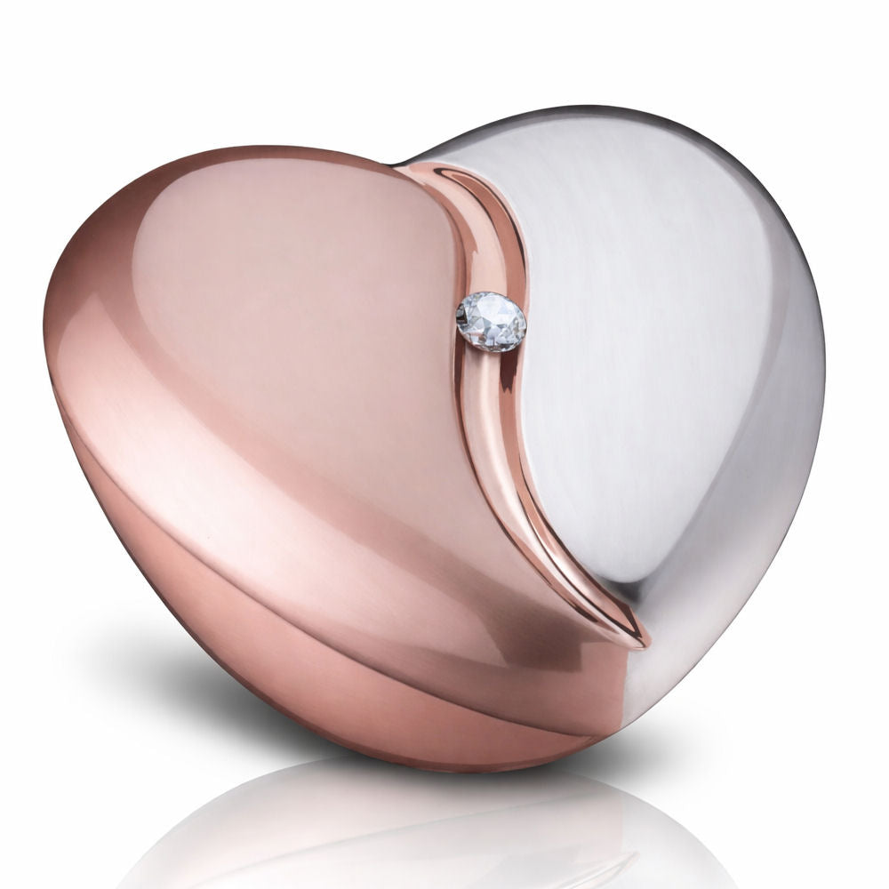 Loveurns Humanurne Von Herzen mit Kristall