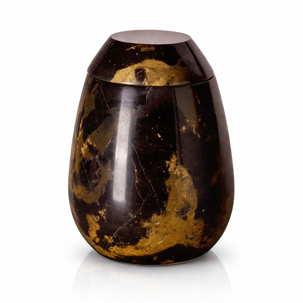 Marmorurne Schwarz Braun