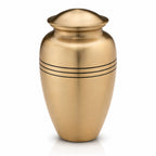 Klassische Metall-Humanurne mit Zierlinien