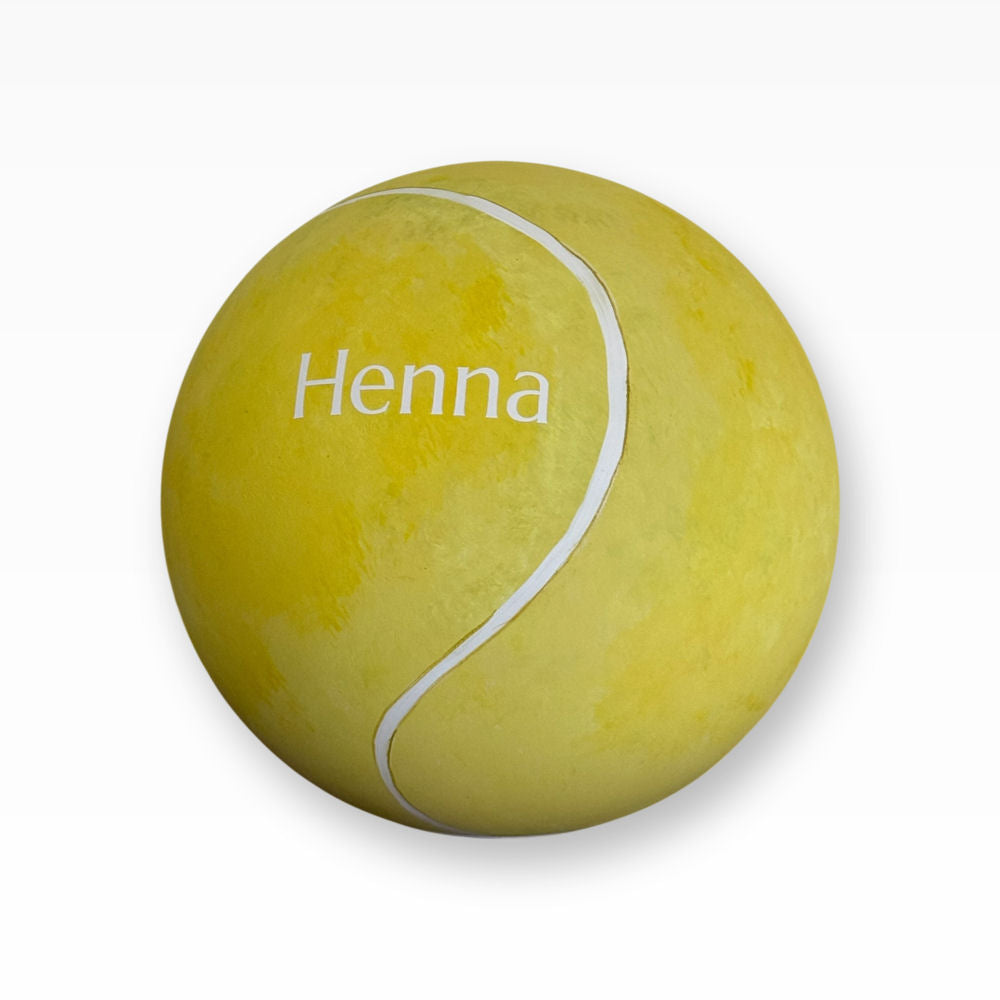 Tierurne Tennisball – Kugelurne aus Keramik