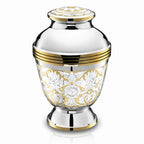 Loveurns Humanurne in Silber-Gold mit kunstvoller Ornamentgravur
