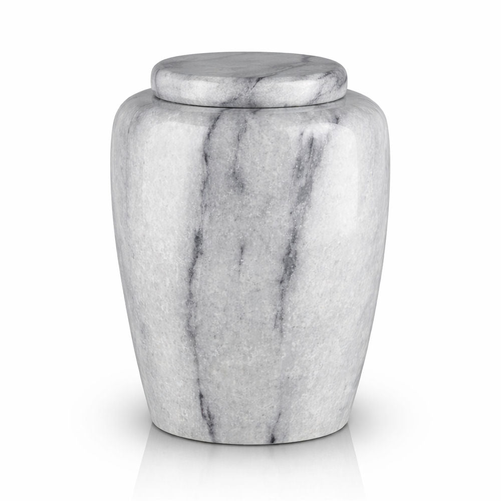 Urne aus Marmor Graumeliert