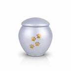 Tierurne mit Pfotenmotiv – Würdevolle Erinnerung für treue Begleiter