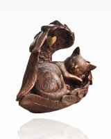 Monello Katzenurne Katze in Engelsflügel Schokobraun Mit Gravur