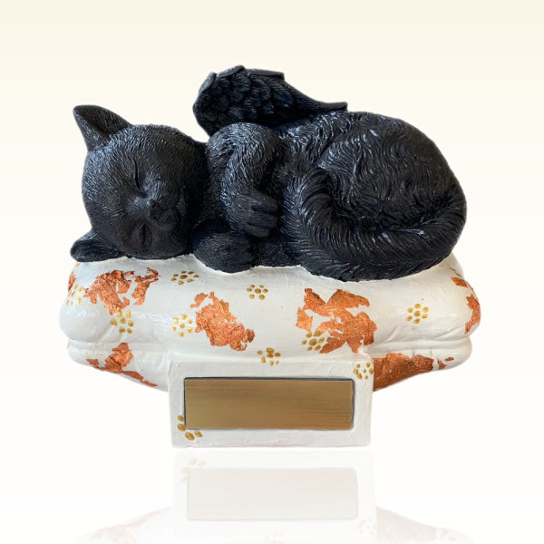Monello Katzenurne Deluxe Katze auf Kissen liegend