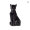 Katzenurne Keramik Katzenfigur sitzend Schwarz Matt Ohne Beschriftung