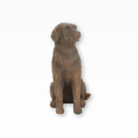 Erinnerungsfigur Hund sitzend Braun