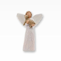 Monello Erinnerungsfigur Engel mit braunem kleinen Hund