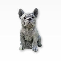 Erinnerungsfigur Hund Französische Bulldogge Grau
