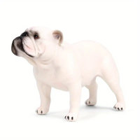 Erinnerungsfigur Hund Englische Bulldogge Weiß