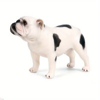 Erinnerungsfigur Hund Englische Bulldogge Schwarz Weiß